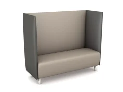 Schallschutzsofa, Akustiko Silvertex, B1 CME (schwer entflammbar), Hightech-Kunstleder, antibakteriell, Macadamia SB1-0001