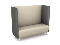Schallschutzsofa, Akustiko Silvertex, B1 CME (schwer entflammbar), Hightech-Kunstleder, antibakteriell, Icecream SB1-2090