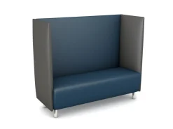 Schallschutzsofa, Akustiko Silvertex, B1 CME (schwer entflammbar), Hightech-Kunstleder, antibakteriell, Jet SB1-3068