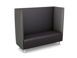 Schallschutzsofa, Akustiko Silvertex, B1 CME (schwer entflammbar), Hightech-Kunstleder, antibakteriell, Carbon SB1-9002