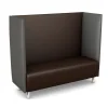 Schallschutzsofa, Akustiko Silvertex, B1 CME (schwer entflammbar), Hightech-Kunstleder, antibakteriell, Mocca SB1-0005