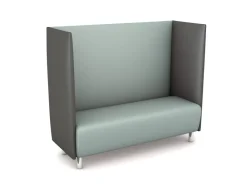 Schallschutzsofa, Akustiko Silvertex, Standard, Hightech-Kunstleder, antibakteriell, Skylight SB1-2103