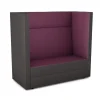 Schallschutzsofa Hochlehner, Akustiko Berlin, B1 schwer entflammbar, Kunstleder, Berry