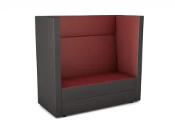 Schallschutzsofa Hochlehner, Akustiko Berlin, Standard, Kunstleder, Kirsche