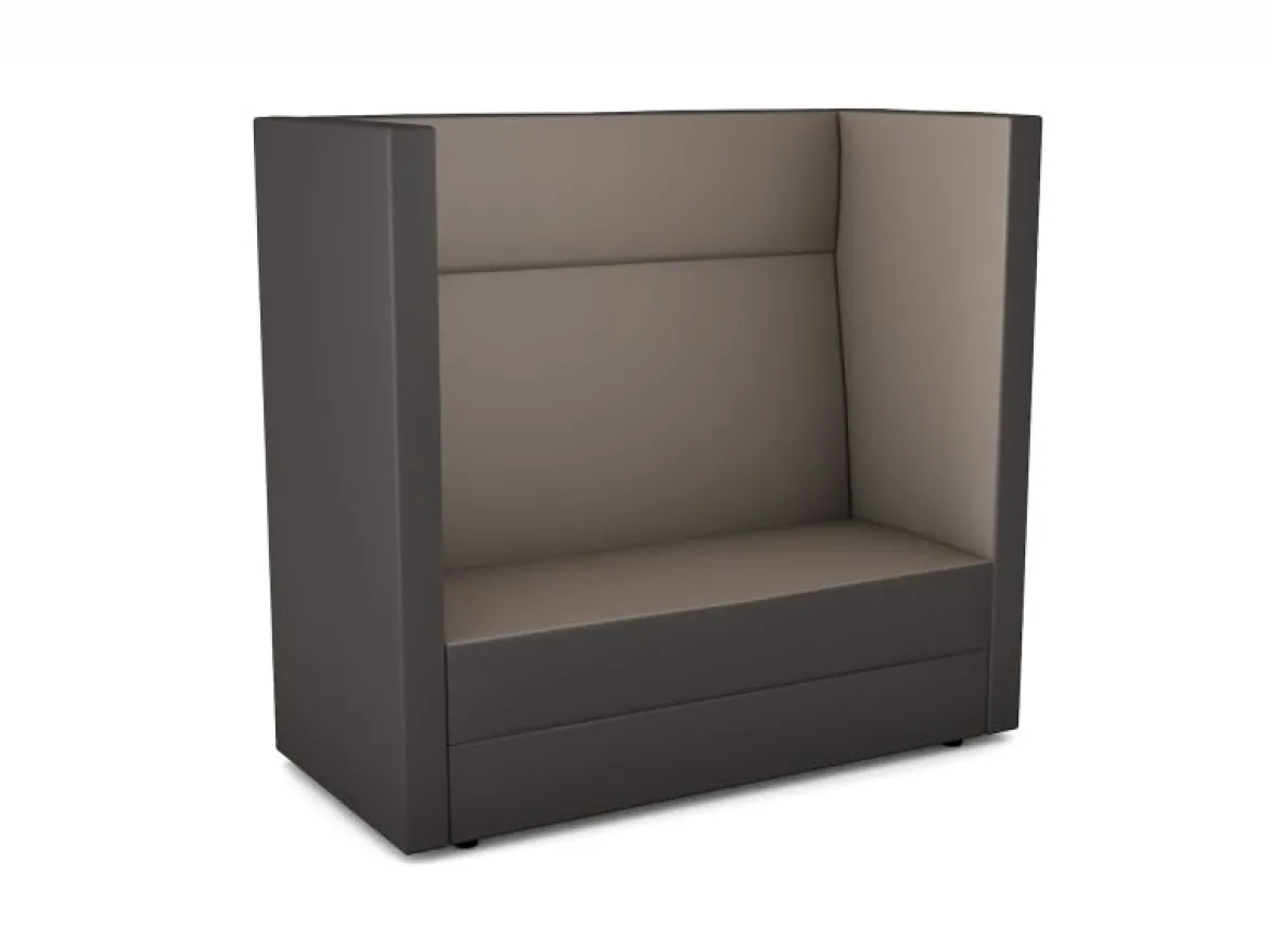 Schallschutzsofa Hochlehner, Akustiko Berlin, Standard, Kunstleder, Taupe