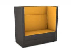 Schallschutzsofa Hochlehner, Akustiko Berlin, Standard, Kunstleder, Safran