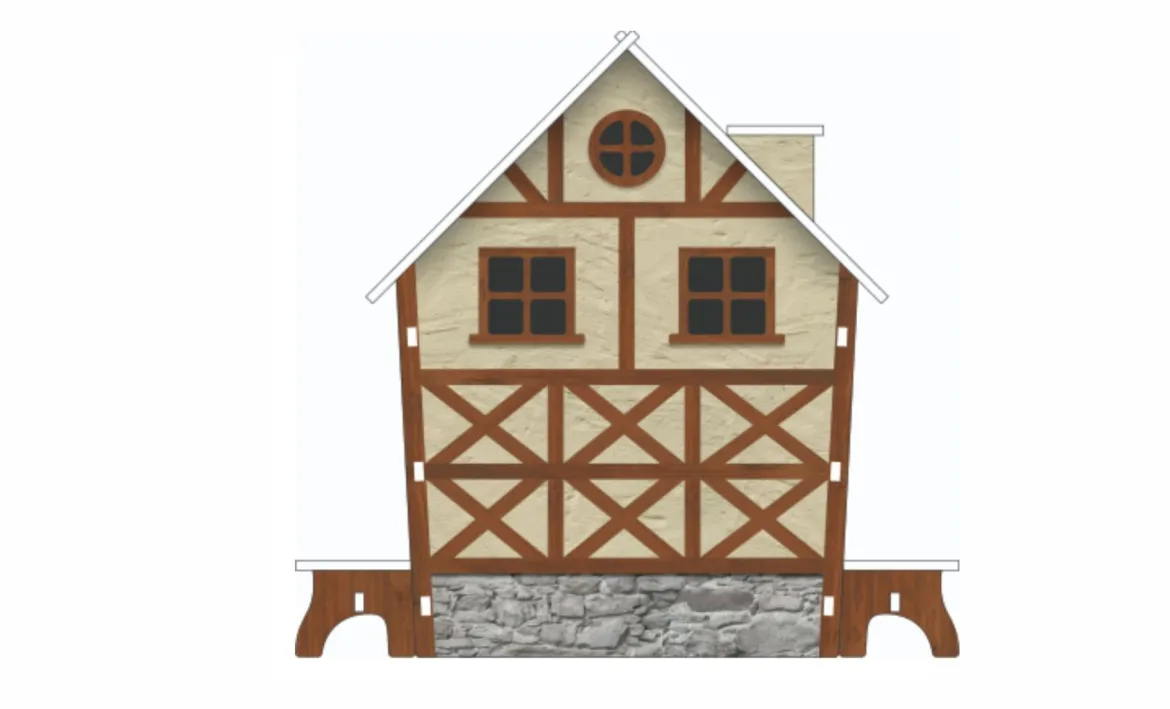 Schallschutz Spielhaus Bauernhaus "Stefanshof", B1-zertifiziert, 173 x 163 x 156 cm