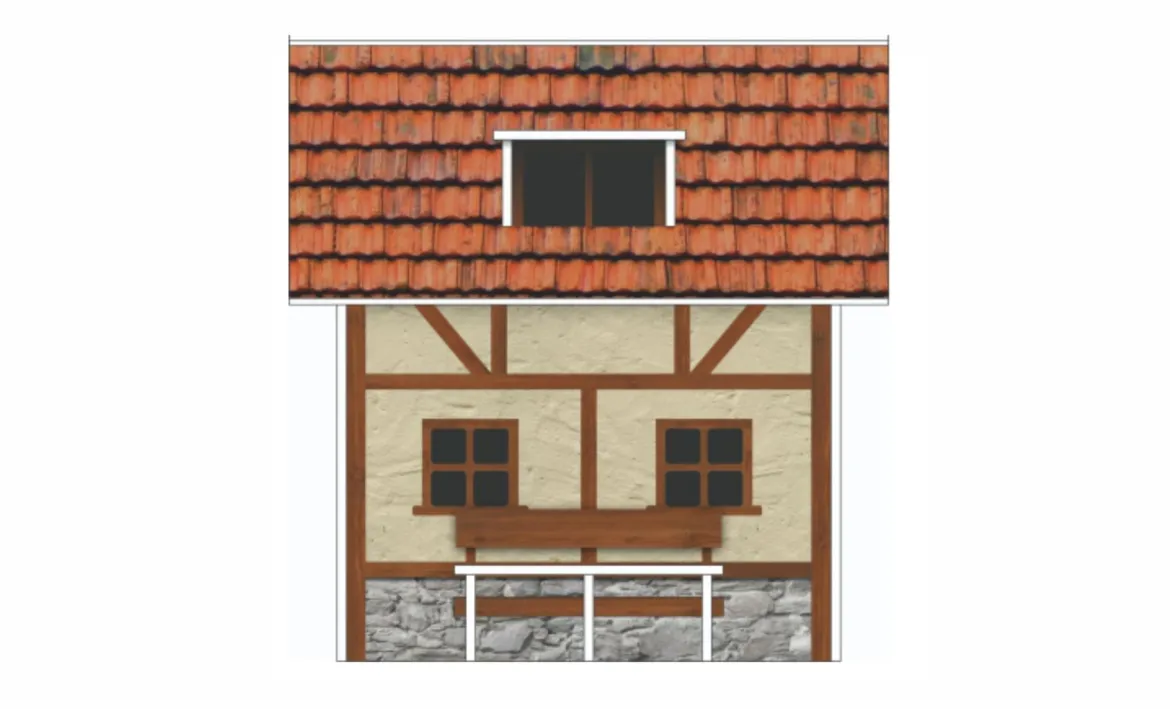 Schallschutz Spielhaus Bauernhaus "Stefanshof", B1-zertifiziert, 173 x 163 x 156 cm