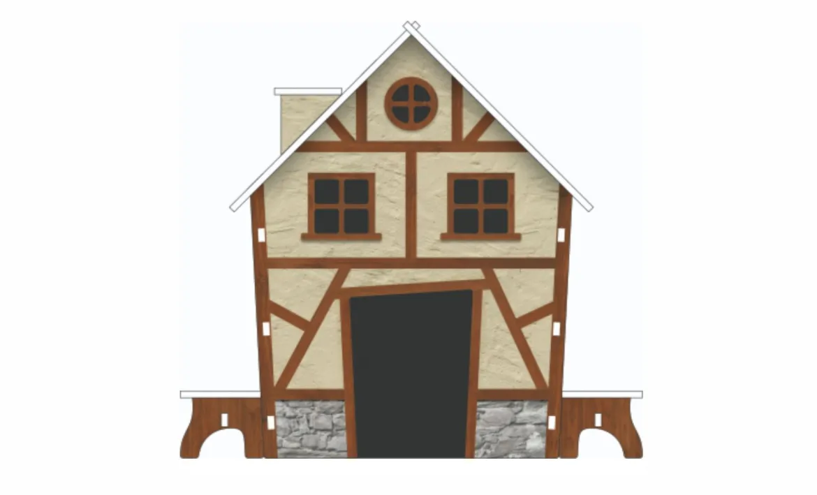 Schallschutz Spielhaus Bauernhaus "Stefanshof", B1-zertifiziert, 173 x 163 x 156 cm