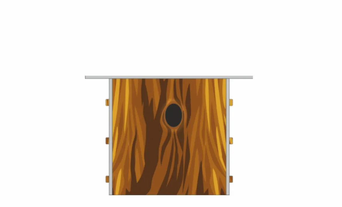 Schallschutz Spielhaus Baumstumpfhöhle "Waldi", klein, B1-zertifiziert, 85 x 80 x 78 cm