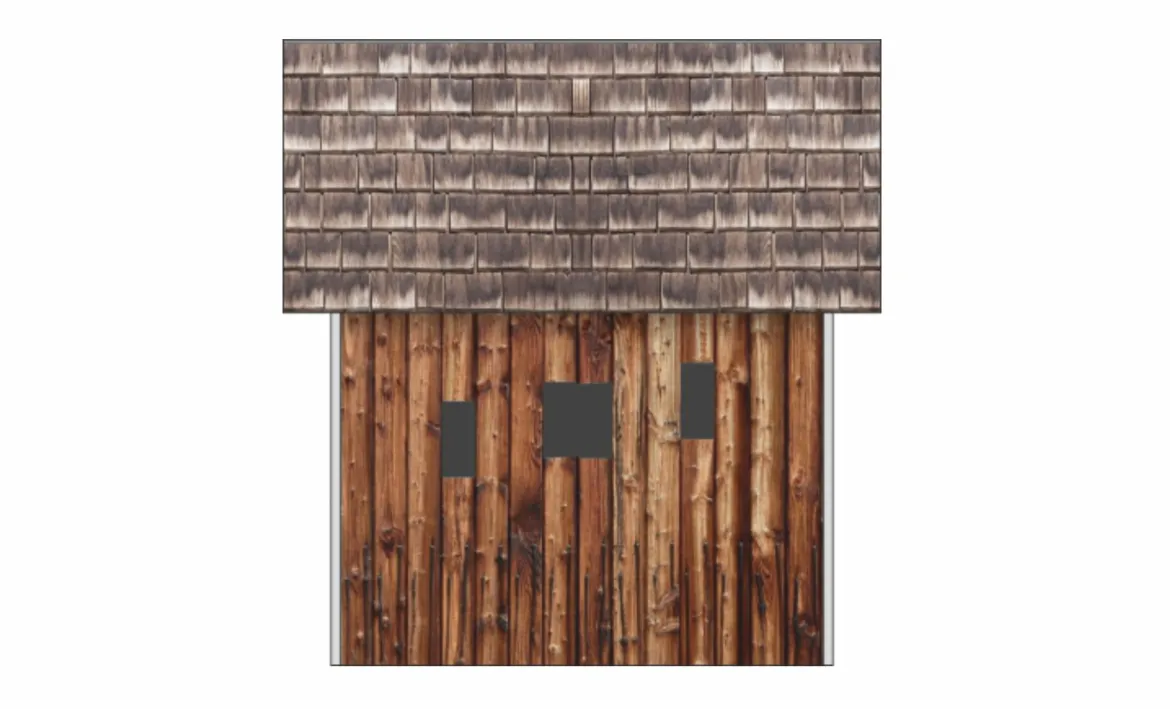 Schallschutz Spielhaus Berghütte "Kalle", B1-zertifiziert, 136 x 163 x 156 cm