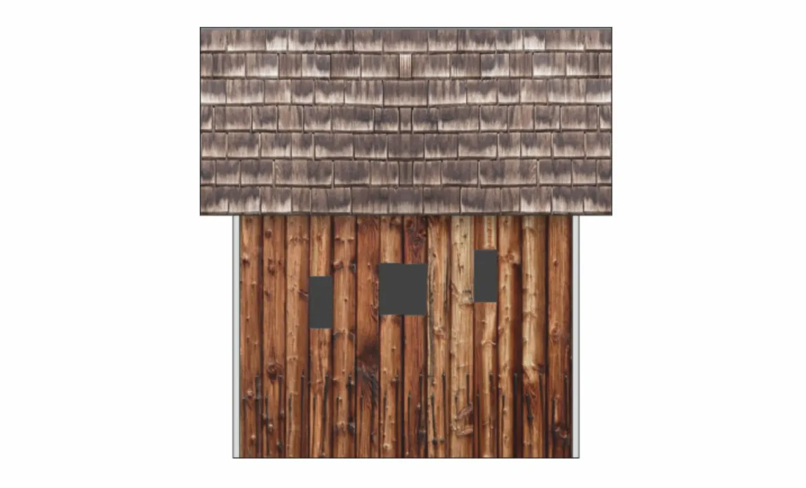 Schallschutz Spielhaus Berghütte "Kalle", B1-zertifiziert, 136 x 163 x 156 cm