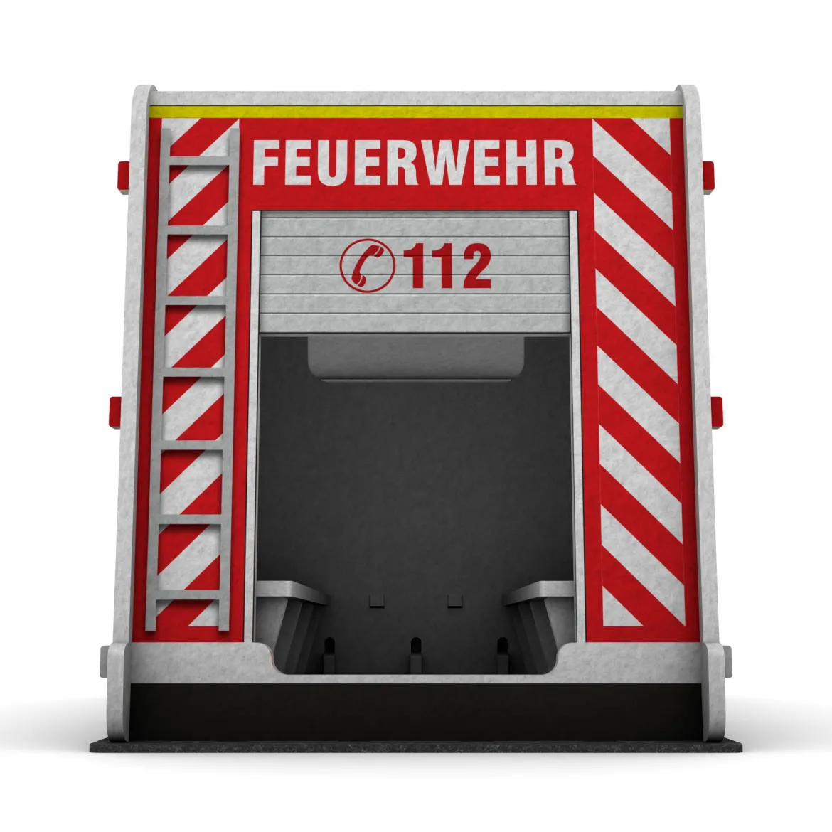 Schallschutz Spielhaus Feuerwehrauto, B1-zertifiziert, 100 x 111 x 205 cm