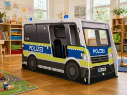Schallschutz Spielhaus Polizeiauto, B1-zertifiziert, 100 x 110 x 205 cm