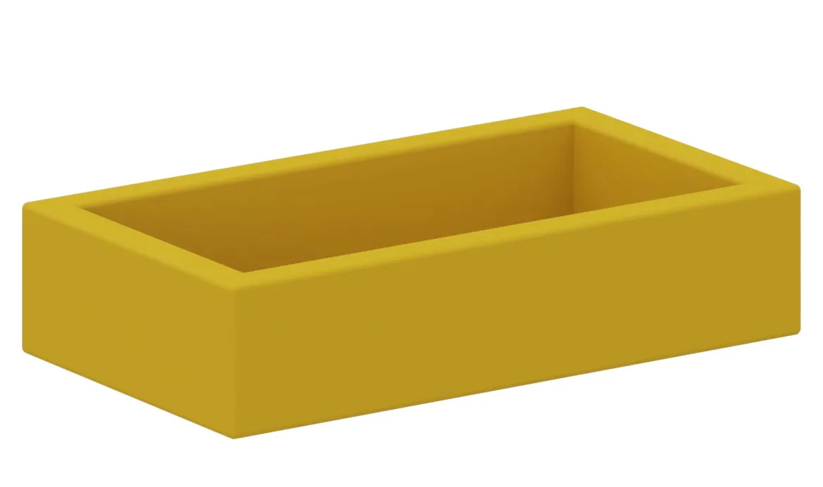 Schaumstoffbett klein gelb, 114x64x25 cm
