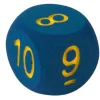 Schaumstoffziffernwürfel blau, Ziffern 0 & 6-10, Kantenlänge 16 cm