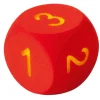 Schaumstoffziffernwürfel rot, Ziffern 1-6, Kantenlänge 16 cm