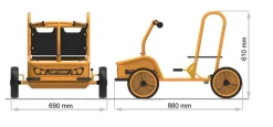 Schiebefahrzeug, Buddy Car, orange, TopTrike Kinderfahrzeug