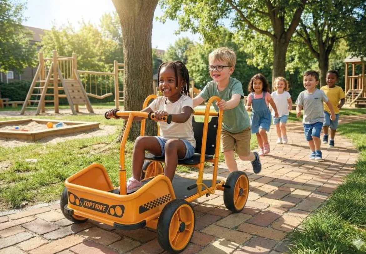Schiebefahrzeug, Buddy Car, orange, TopTrike Kinderfahrzeug