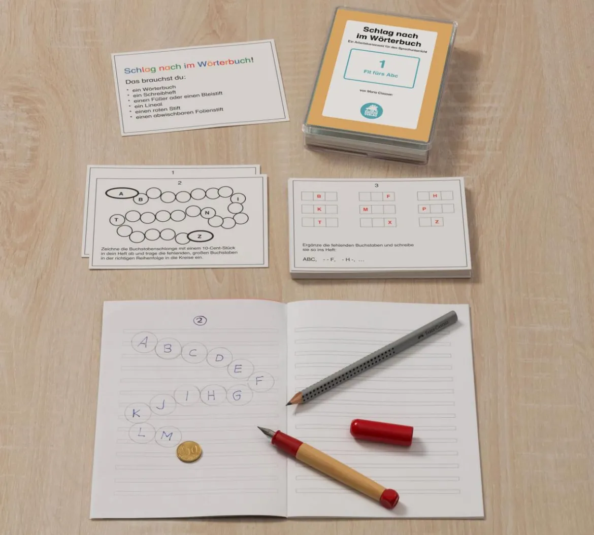 Schlag nach im Wörterbuch, Dosen 1 + 2, Übungsmaterial komplett, 3.-4. Klasse