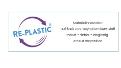 Schüler-Rechenleiste mit 22 Wendeplättchen rot/blau aus RE-Plastic°