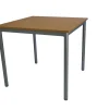 Schülertisch 70x70 cm, Buche, Gestell weißaluminium