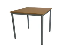 Schülertisch 70x70 cm, Buche, Gestell weißaluminium