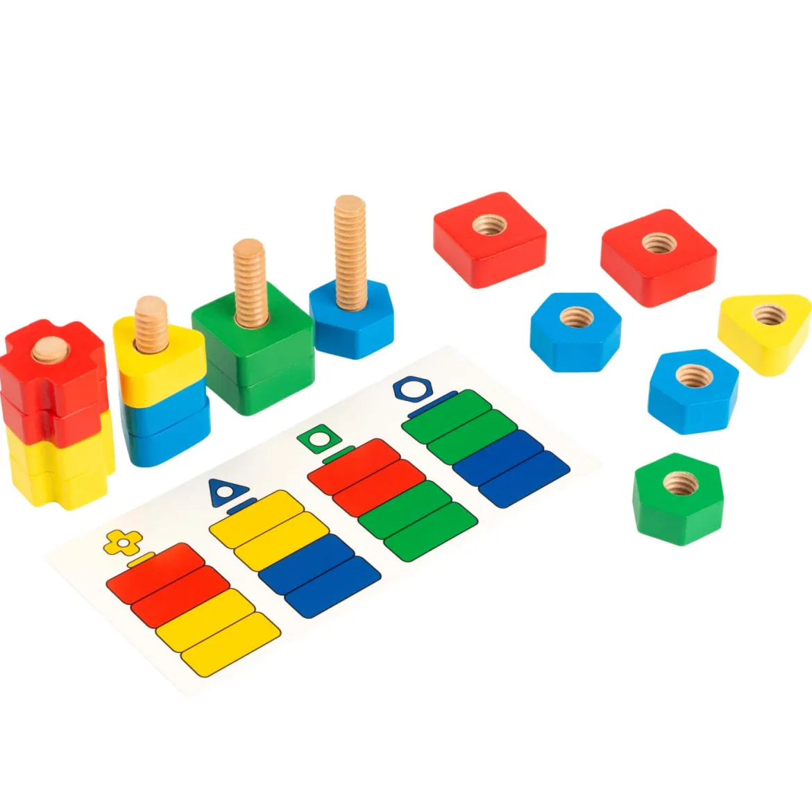 Schrauben und Muttern, Feinmotorikspiel, 3-6 Jahre