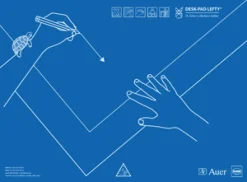 Schreibtisch-Auflage für Linkshänder DESK-PAD LEFTY®, mit Übungsheft