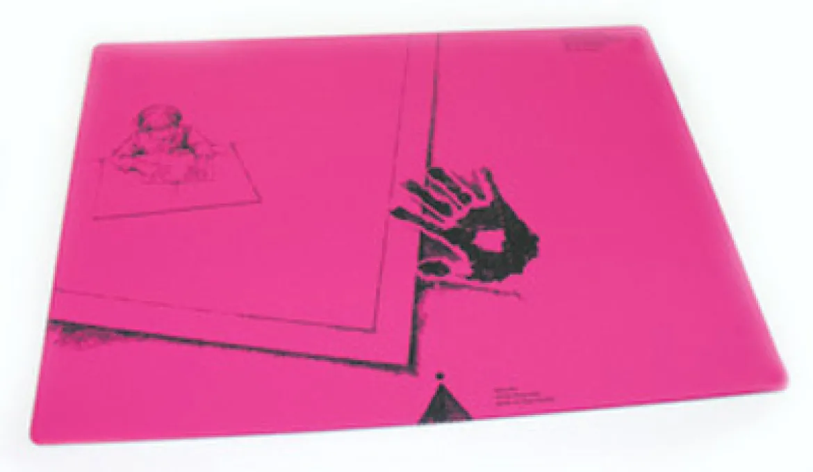 Schreibtischauflage für Linkshänder - Pink