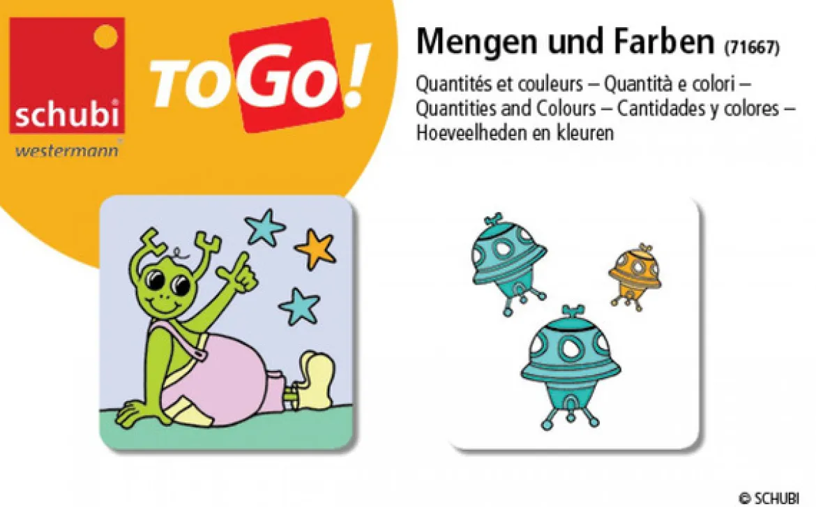 schubi ToGo - Mengen und Farben, Lernspiel, 4-8 Jahre