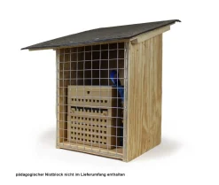 Schutzhaus für pädagogischen Nistblock