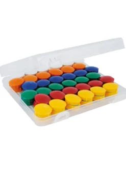 Set Haft-Magnete 21 mm ø in Box, 72 Stück