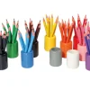 Set mit 11 farbigen Stiftehaltern (leer), ab 2 Jahre