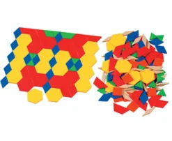 Set mit 250 Stück Pattern-Blocks aus Kunststoff