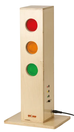 Signalampel aus Holz