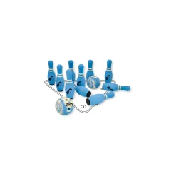 Soft Bowling Set, 10 Kegel, 2 Kugeln, Tragetasche und Positionsmatte