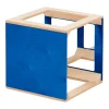 Spiegelwürfel farbig gebeizt, blau