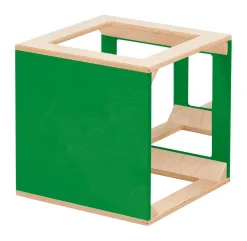 Spiegelwürfel farbig gebeizt, grün