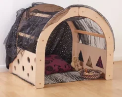 Spielbogen und Kuschelhöhle, Indoor, aus Holz