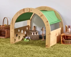 Spielbogen und Kuschelhöhle, Indoor, aus Holz
