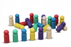 Spielfiguren in 6 Farben aus RE-Wood