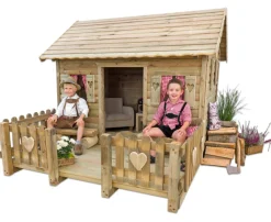 Spielhaus Hüttengaudi, 170 x 179,5 x 221 cm, aus Naturholz