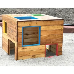 Spielhaus Würfel, 118 x 118 x 100 cm, Fenster 75 x 75 cm, ab 3 Jahre