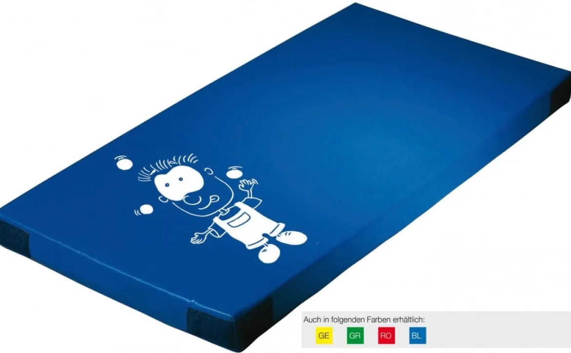 Spielmatte mit Kindermotiv Jonglieren, 150 x 100 cm, blau