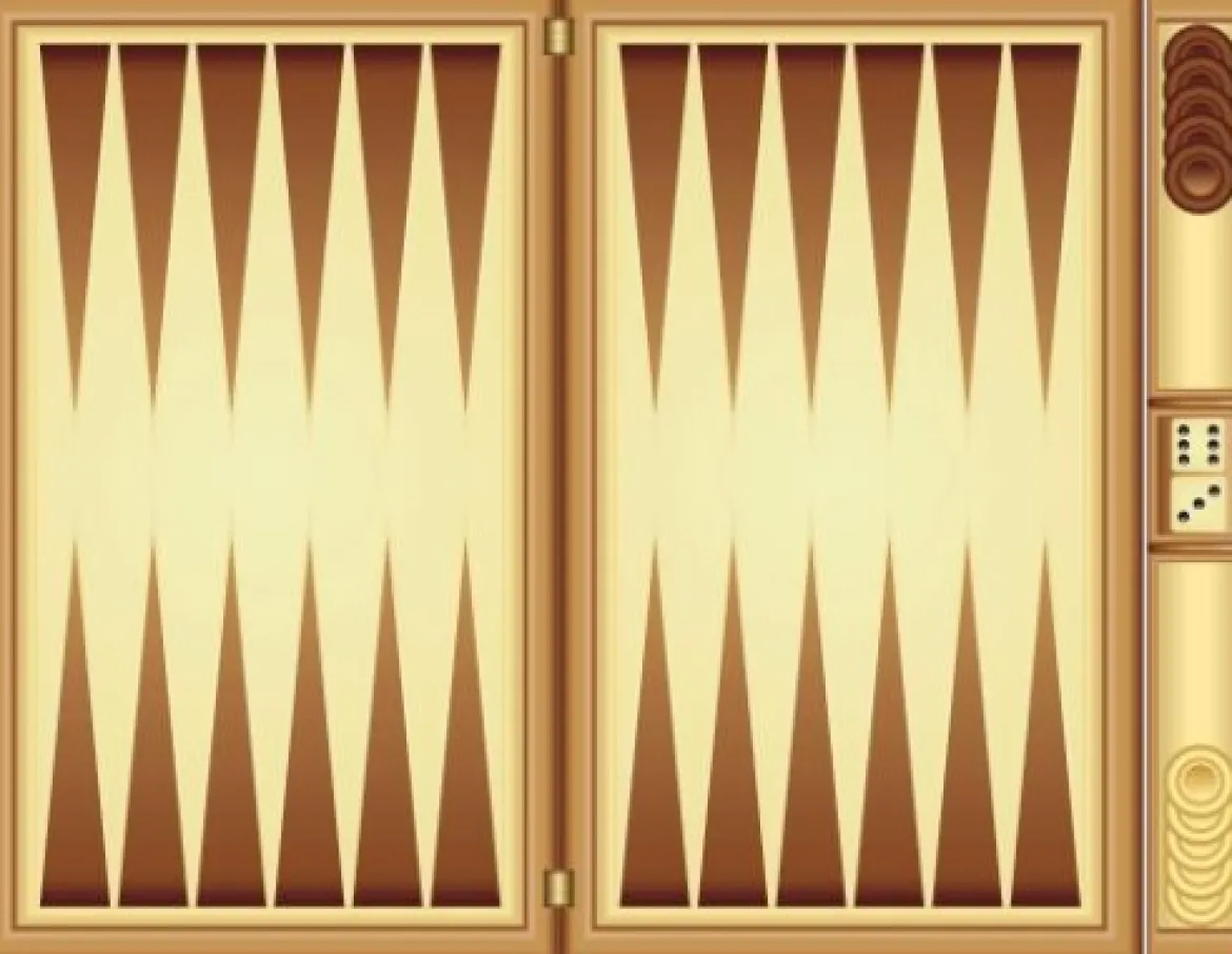 Spielteppich Backgammon inkl. Zubehör