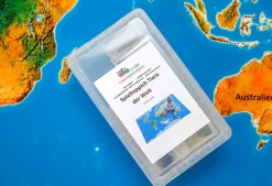 Spielteppich Landschaften der Erde mit 36 Tierkarten