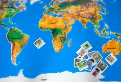 Spielteppich Landschaften der Erde mit 36 Tierkarten