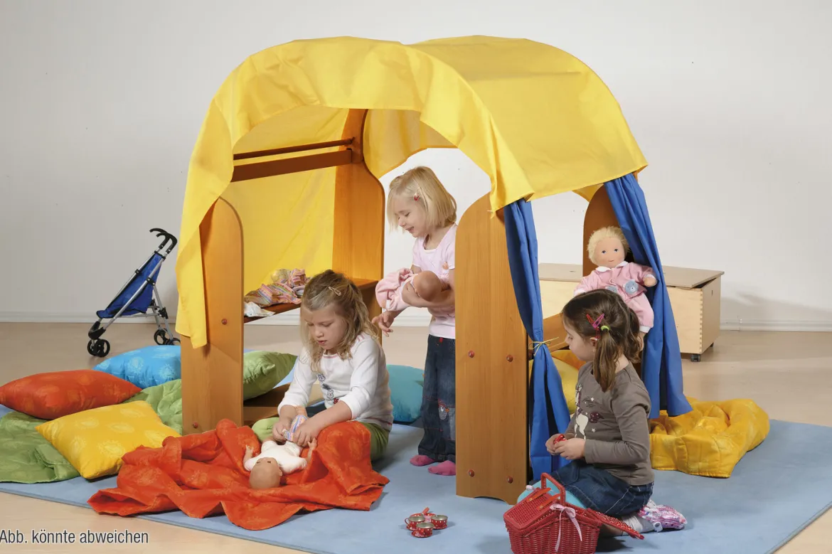 Spieltuch gelb für Spielhaus, 2 Stück als Set