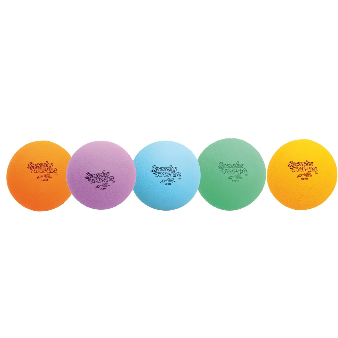 Spordas® Super-Safe Playground Bälle, 6er-Set, Durchmesser 21,6 cm, 270g, farbig sortiert